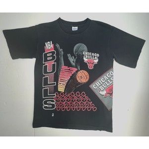 VTG 1991 Chicago Bulls NBA Basketball Aerial Assault Salem Graphic Shirt USA SzM